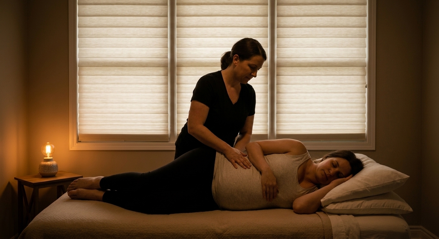 Pregnancy massage in Woodbridge for back pain relief